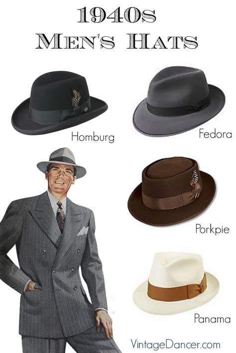 1940s style hats|1940s style men's hats.